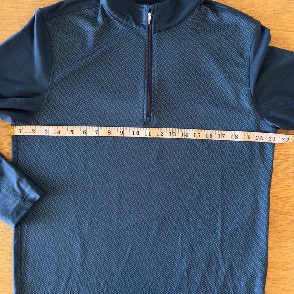Dunning Golf Kerim 1/4 Zip Golf Jacquard Performance Pullover-Blue-Men's Sz M‎